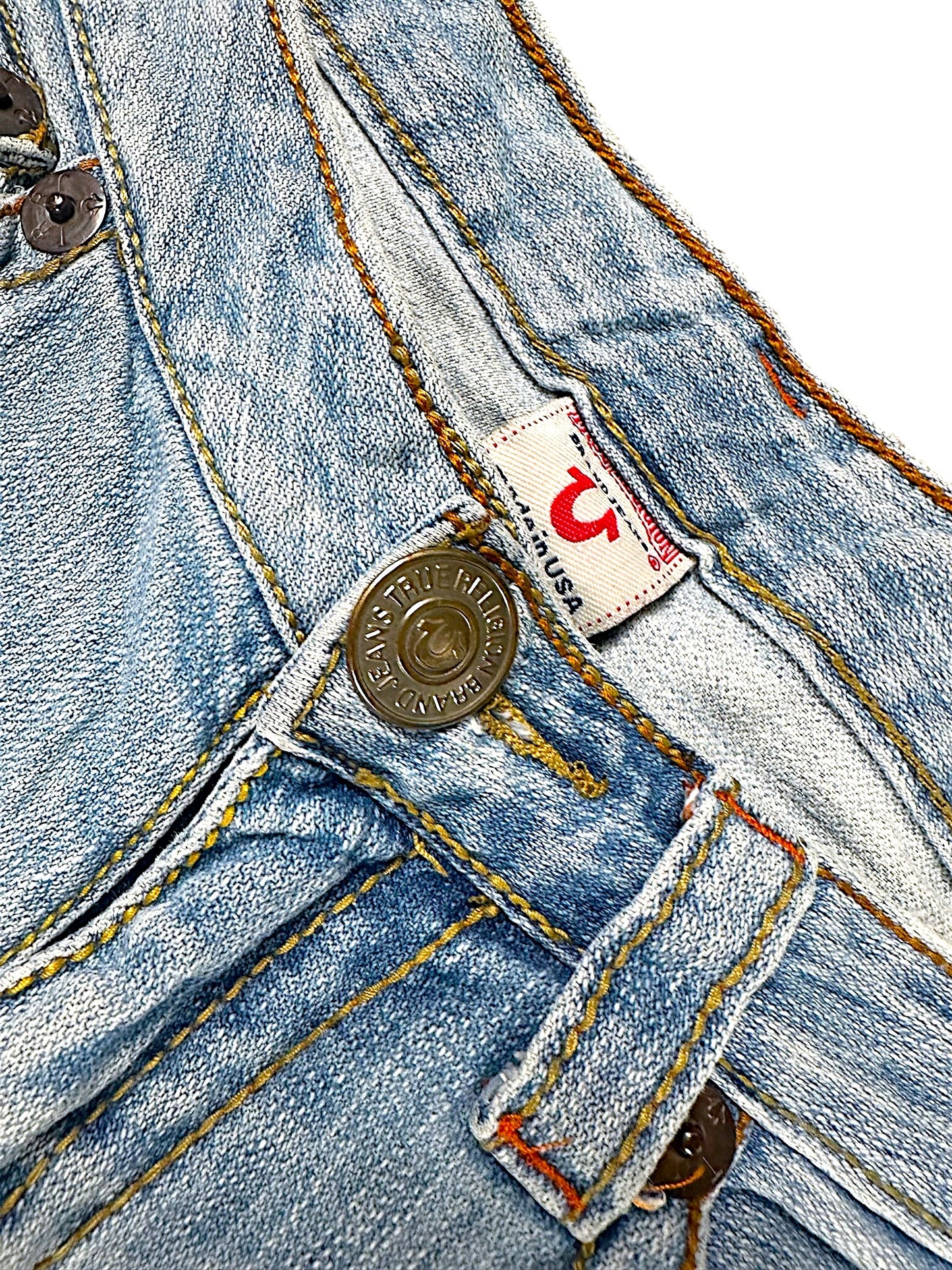 Vintage True Religion Y2K Low Waist Bootcut Damenjeans (S)