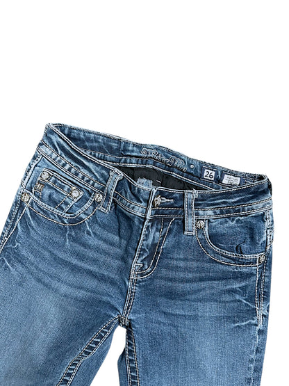 Vintage Miss Me Y2K Low Waist Bootcut / Flared Damenjeans (S)