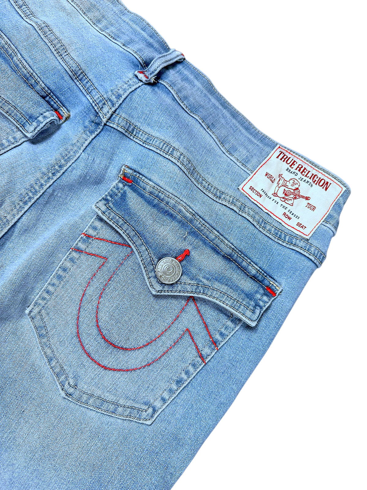 Vintage True Religion Flared Damenjeans „Joey“ (L) – Detailaufnahme 3