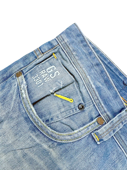 Vintage G-Star Y2K Straight Leg Jeans „3301“ (L) – Detailaufnahme 2