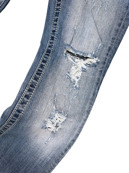 Vintage Miss Me Y2K Low Waist Bootcut Damenjeans (S)