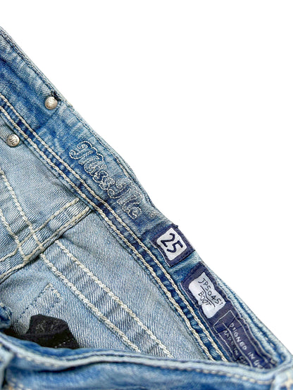 Vintage Miss Me Y2K Low Waist Bootcut Damenjeans (XS) – Detailaufnahme 1