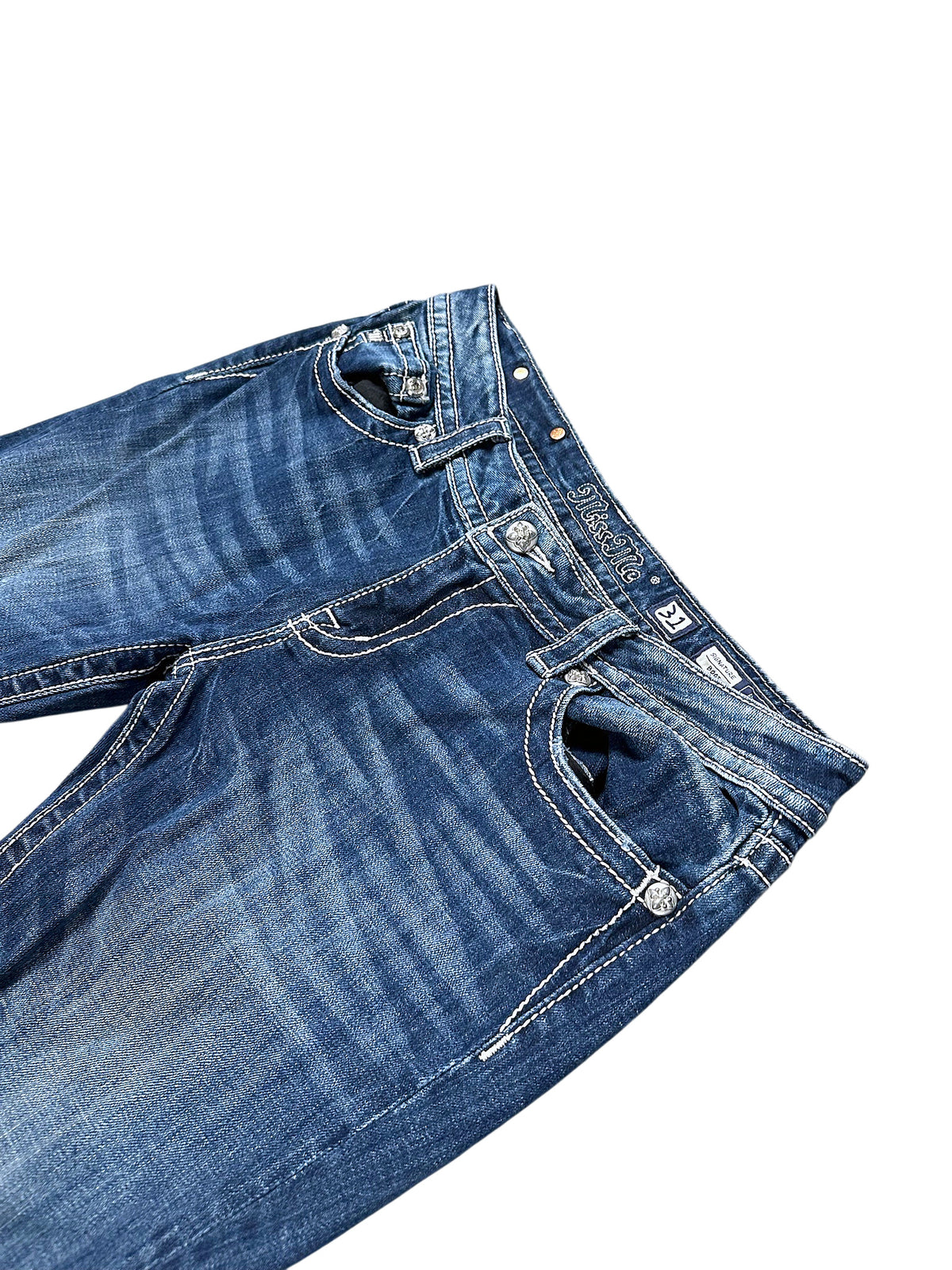 Vintage Miss Me Y2K Bootcut Damenjeans (XL) – Detailaufnahme 1