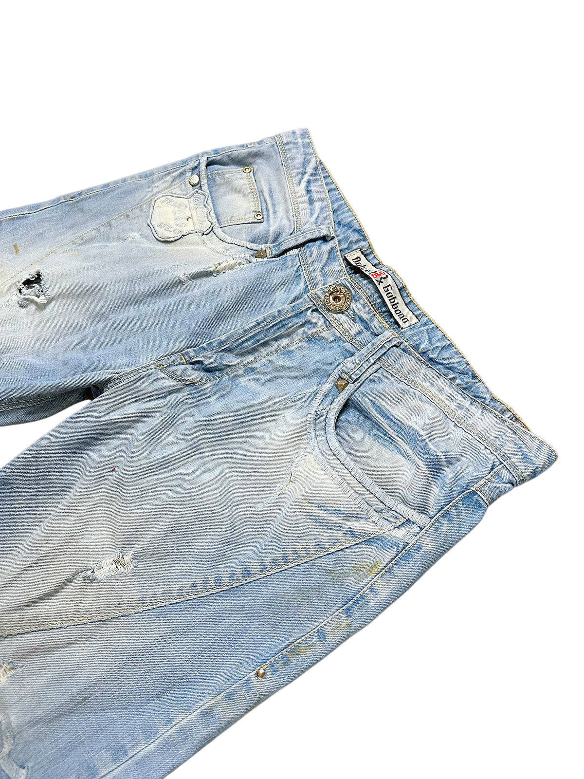 Vintage Dolce & Gabbana Y2K Flared Jeans (M) – Detailaufnahme 1