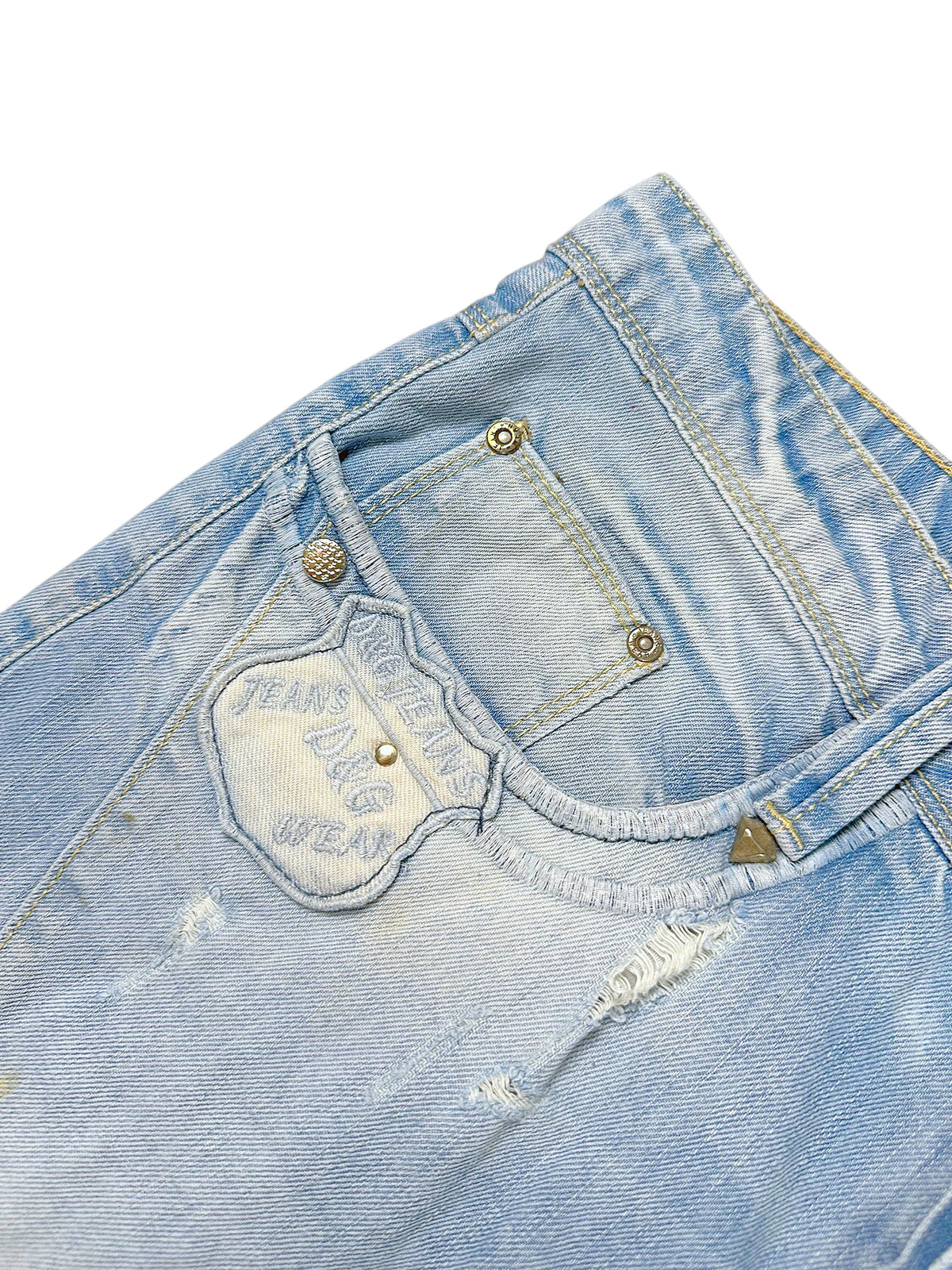 Vintage Dolce & Gabbana Y2K Flared Jeans (M) – Detailaufnahme 2