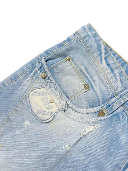 Vintage Dolce & Gabbana Y2K Flared Jeans (M) – Detailaufnahme 2