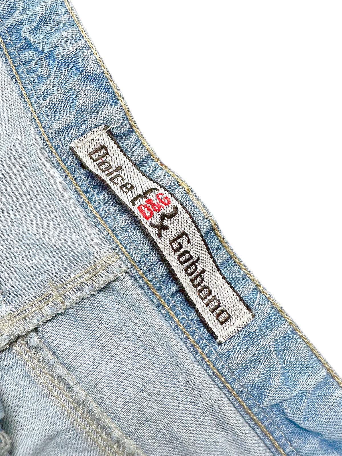 Vintage Dolce & Gabbana Y2K Flared Jeans (M) – Detailaufnahme 3