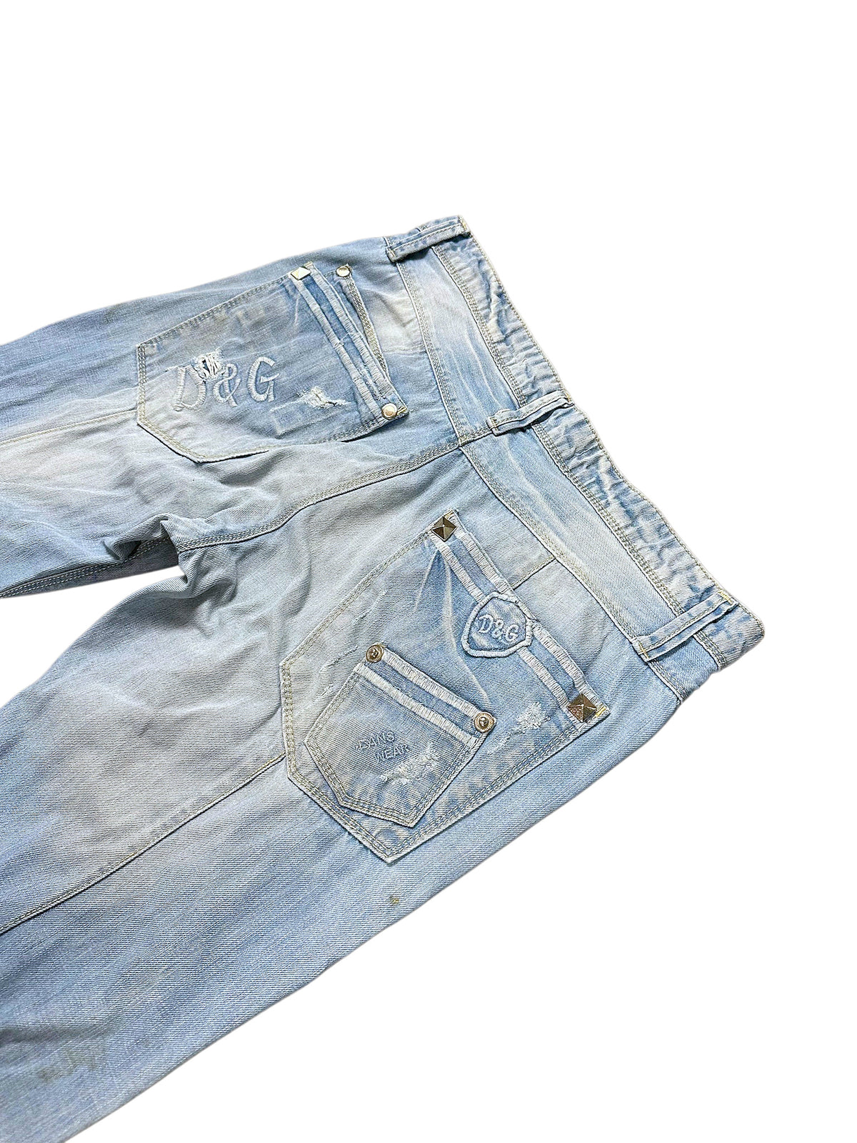 Vintage Dolce & Gabbana Y2K Flared Jeans (M) – Detailaufnahme 6