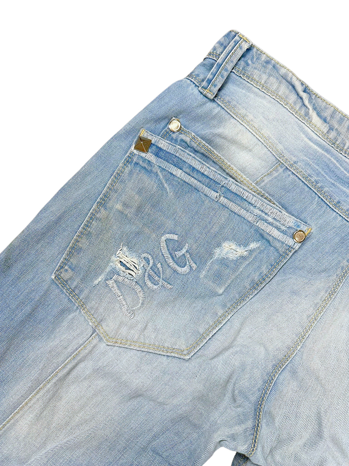 Vintage Dolce & Gabbana Y2K Flared Jeans (M) – Detailaufnahme 7