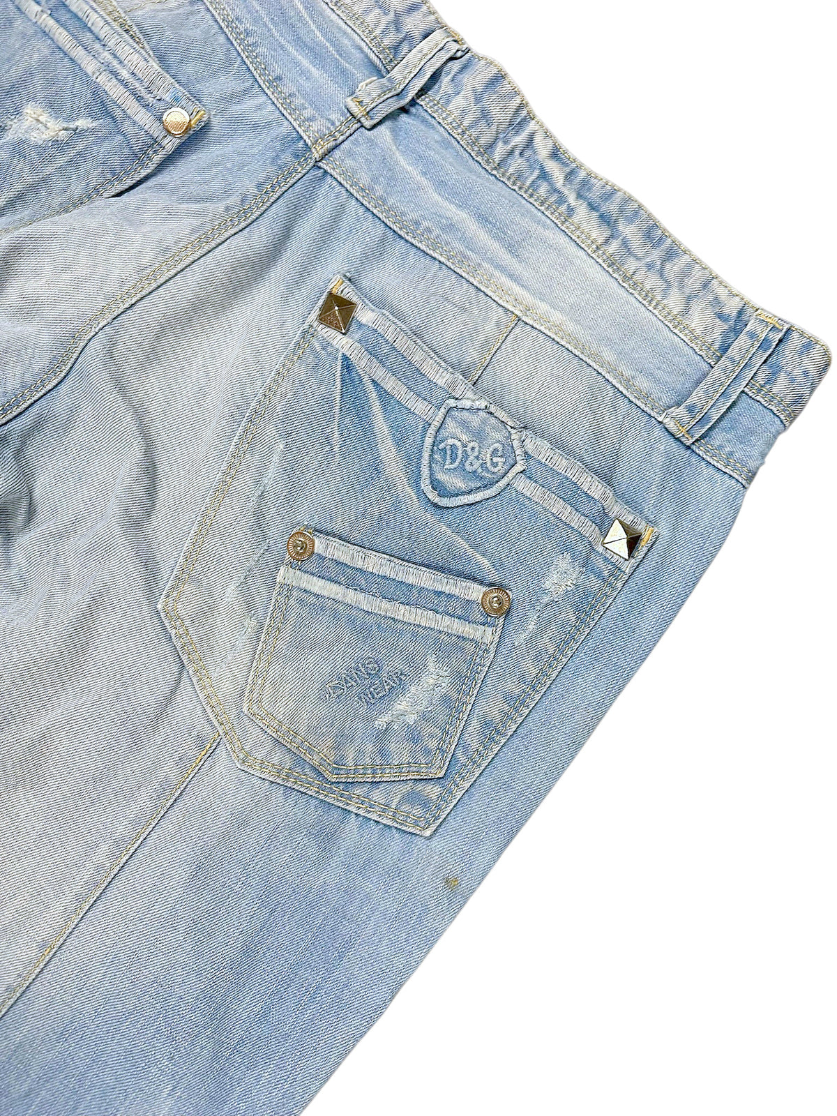 Vintage Dolce & Gabbana Y2K Flared Jeans (M) – Detailaufnahme 8