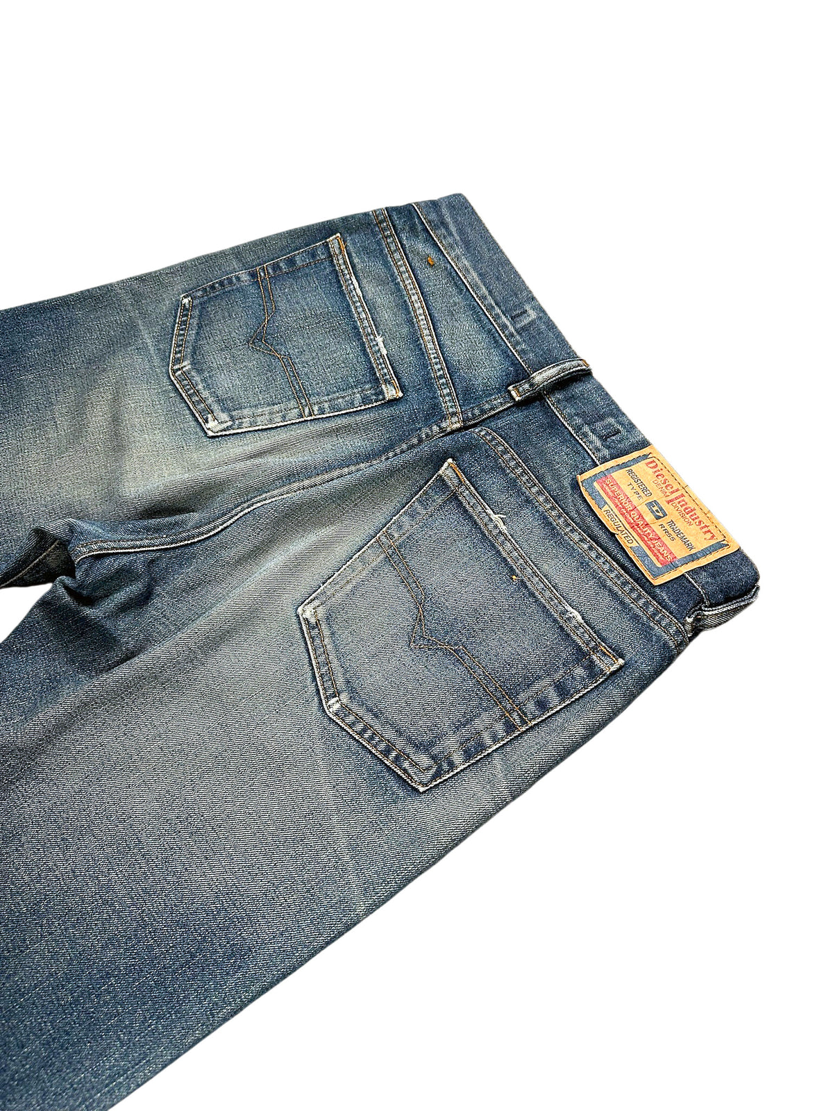 Vintage Diesel Straight Leg Jeans „Industry“ (L) – Detailaufnahme 4