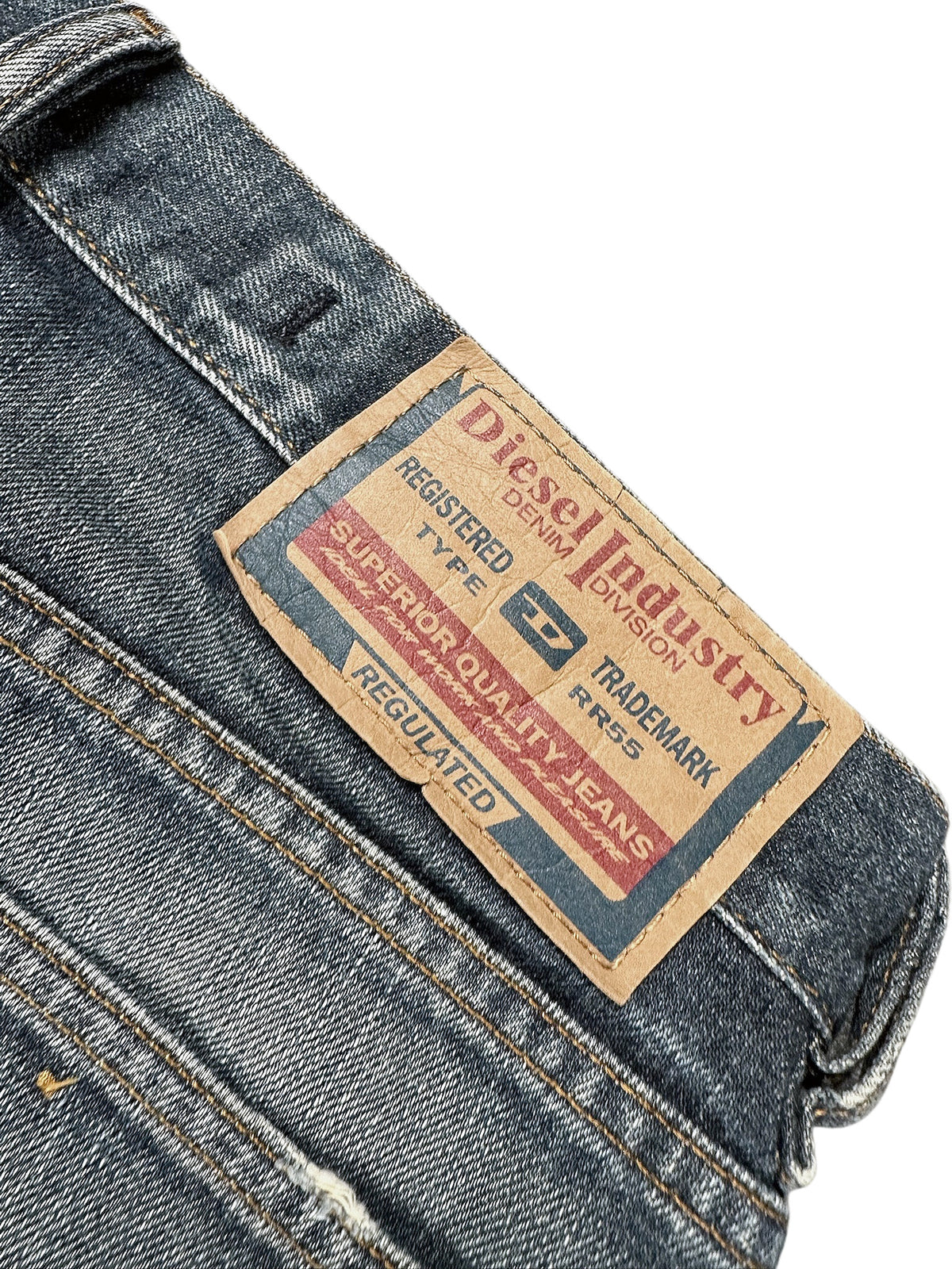 Vintage Diesel Straight Leg Jeans „Industry“ (L) – Detailaufnahme 5
