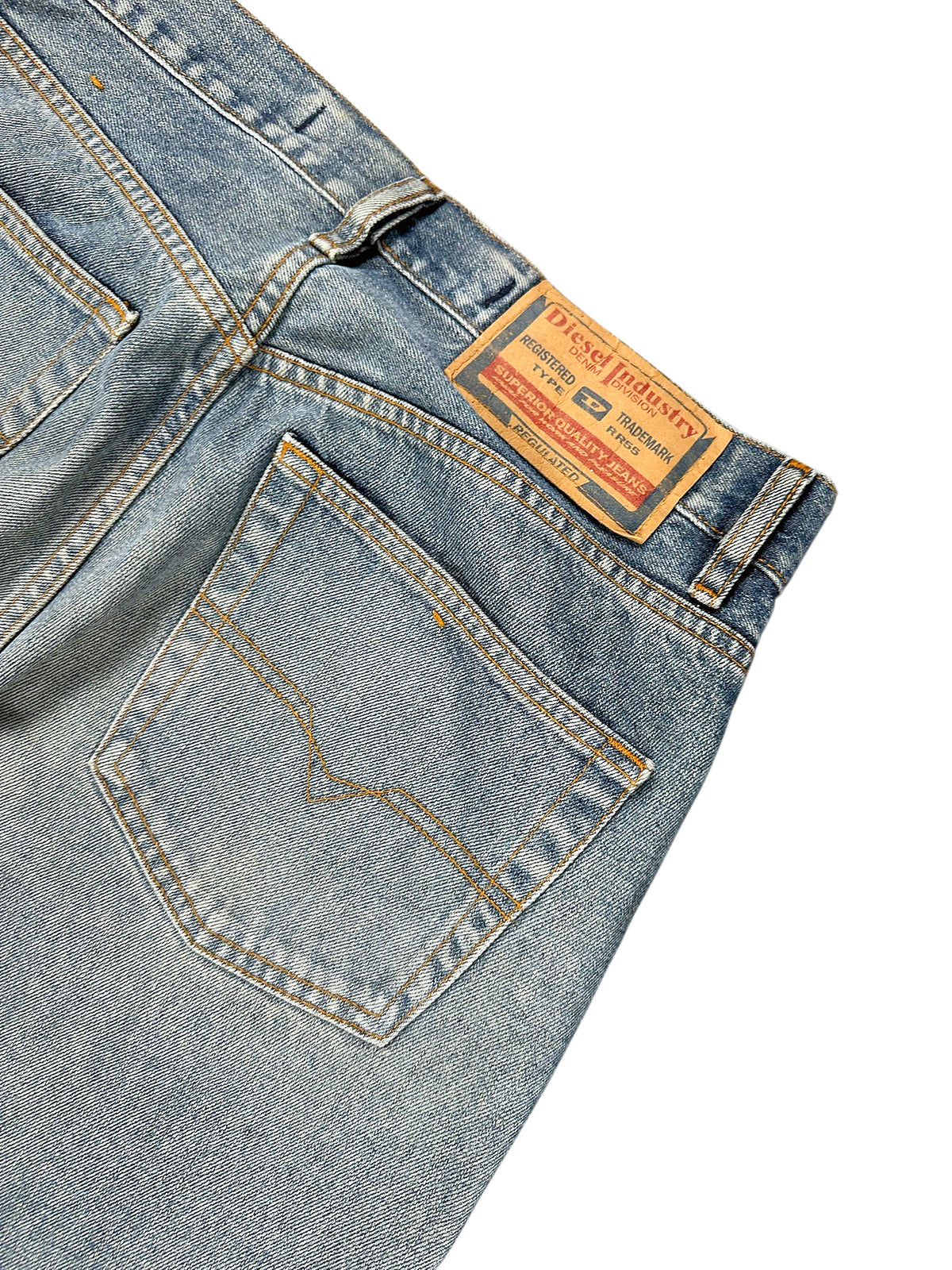 Vintage Diesel Y2K Straight Leg Jeans „Industry“ (XL) – Detailaufnahme 4