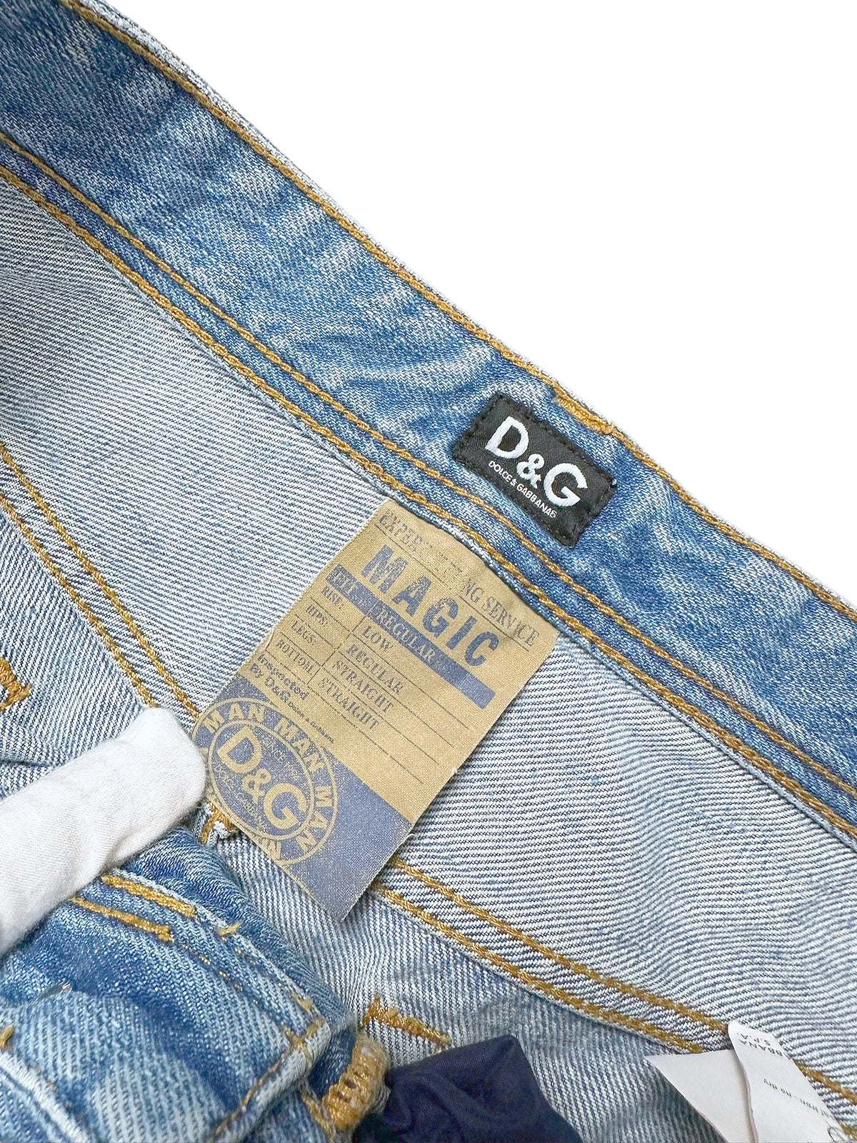 Vintage Dolce & Gabbana Y2K Straight Leg Jeans (M) – Detailaufnahme 2
