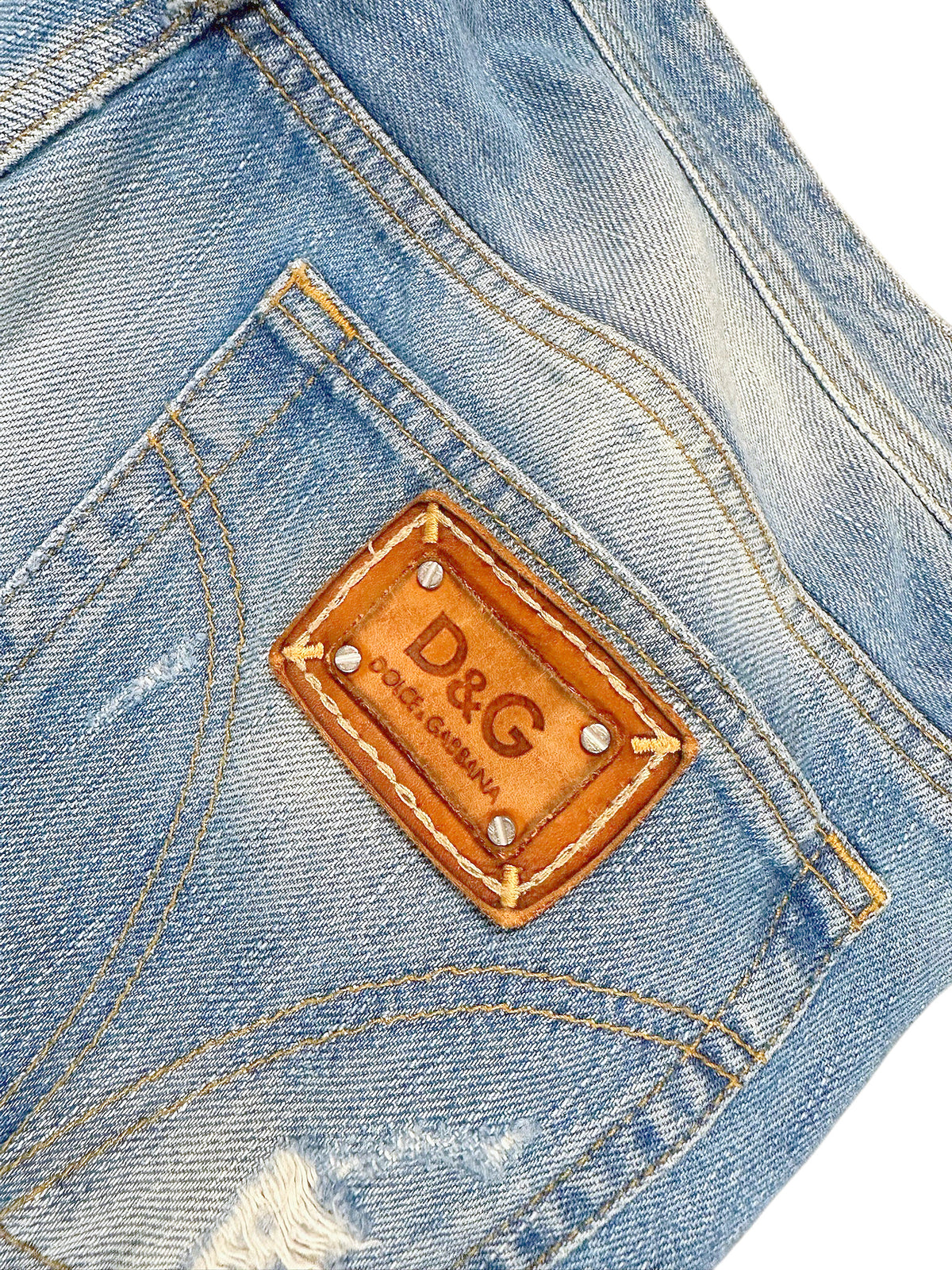 Vintage Dolce & Gabbana Y2K Straight Leg Jeans (M) – Detailaufnahme 5