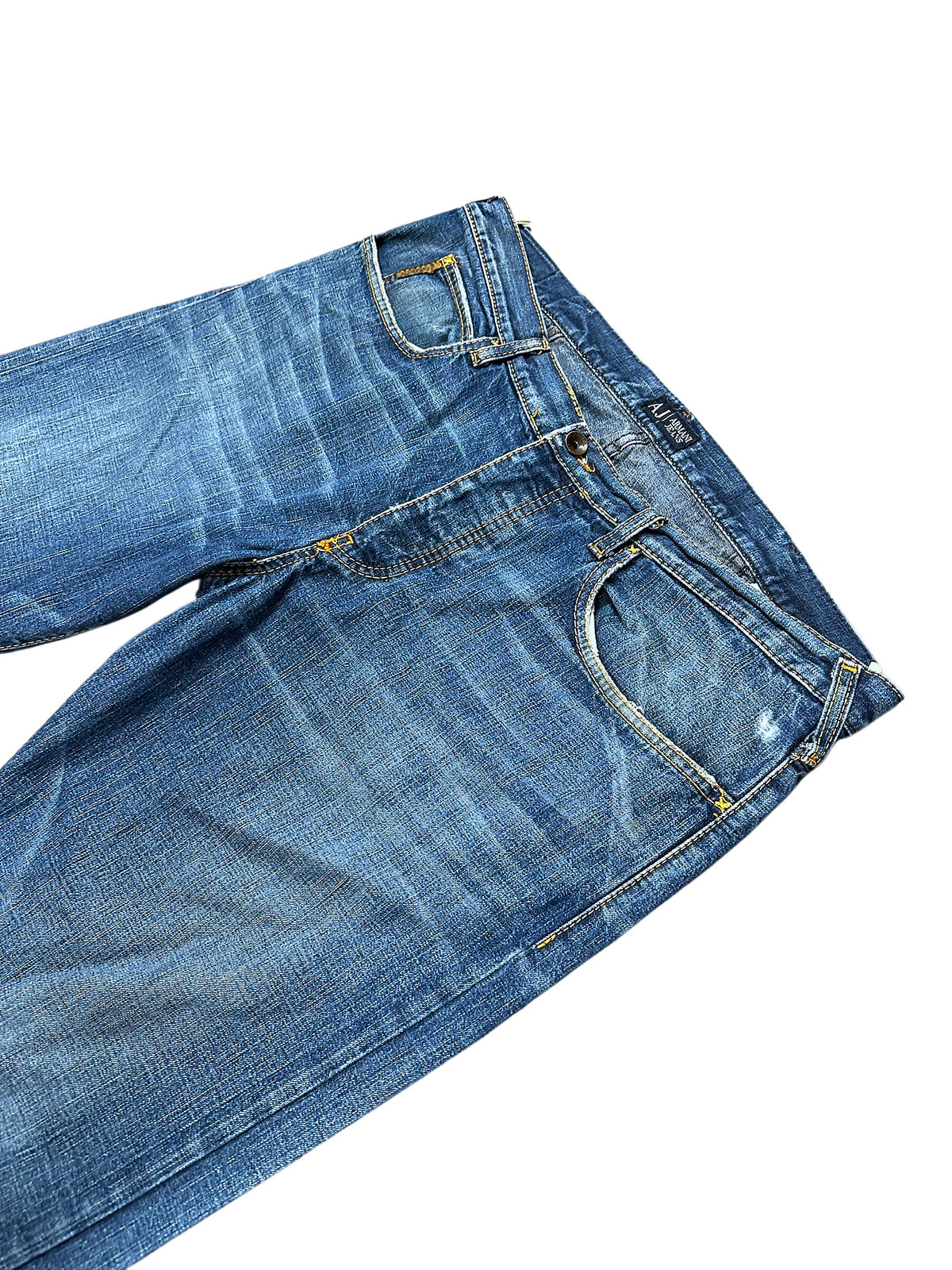 Vintage Armani Jeans Y2K Baggy Jeans (XL) – Detailaufnahme 1