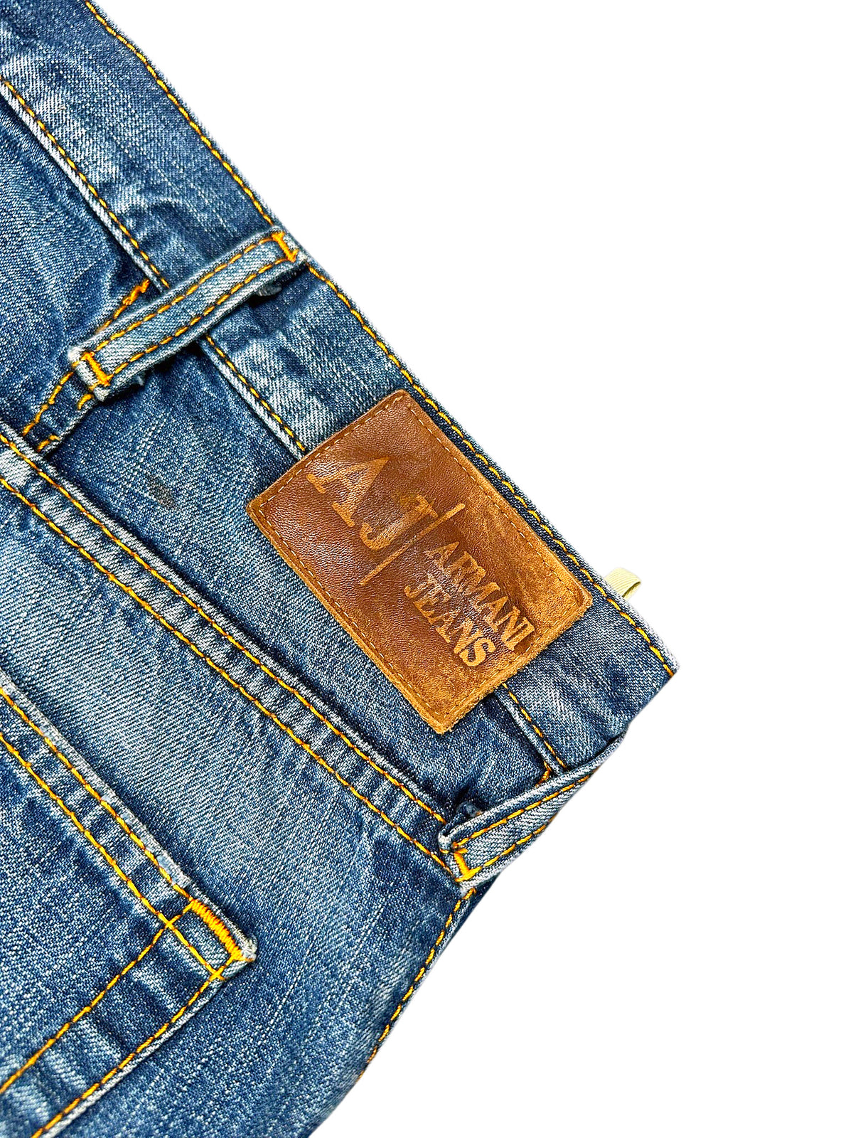 Vintage Armani Jeans Y2K Baggy Jeans (XL) – Detailaufnahme 3