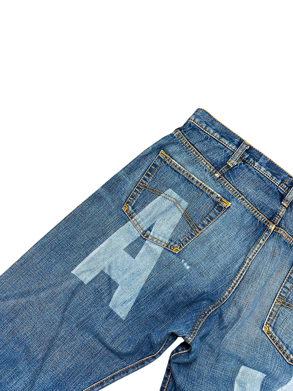 Vintage Armani Jeans Y2K Baggy Jeans (XL) – Detailaufnahme 4