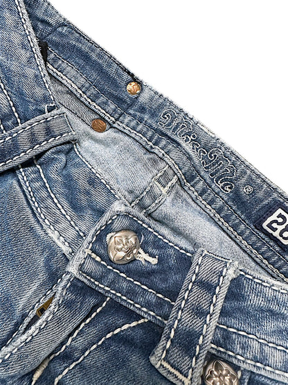 Vintage Miss Me Y2K Low Waist Bootcut Damenjeans (S)