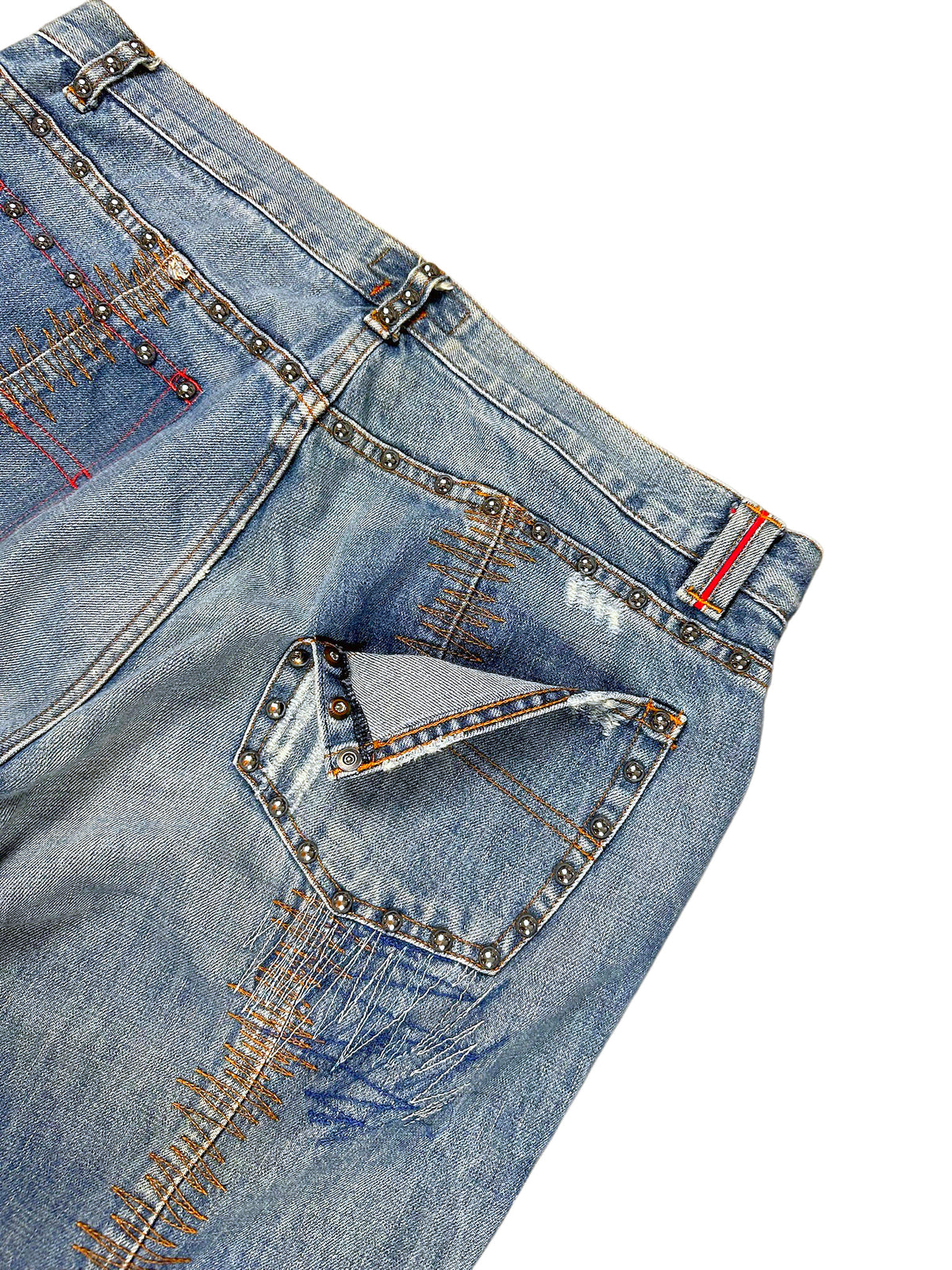 Vintage Hugo Boss Y2K Flared Jeans (M) – Detailaufnahme 5