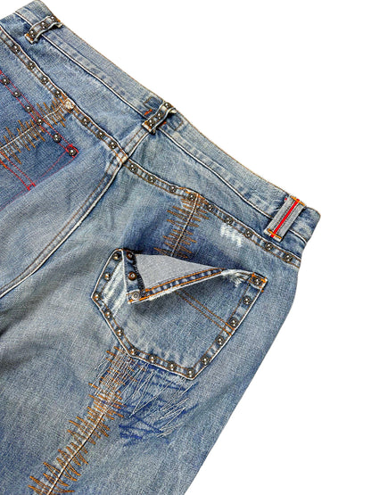 Vintage Hugo Boss Y2K Flared Jeans (M) – Detailaufnahme 5