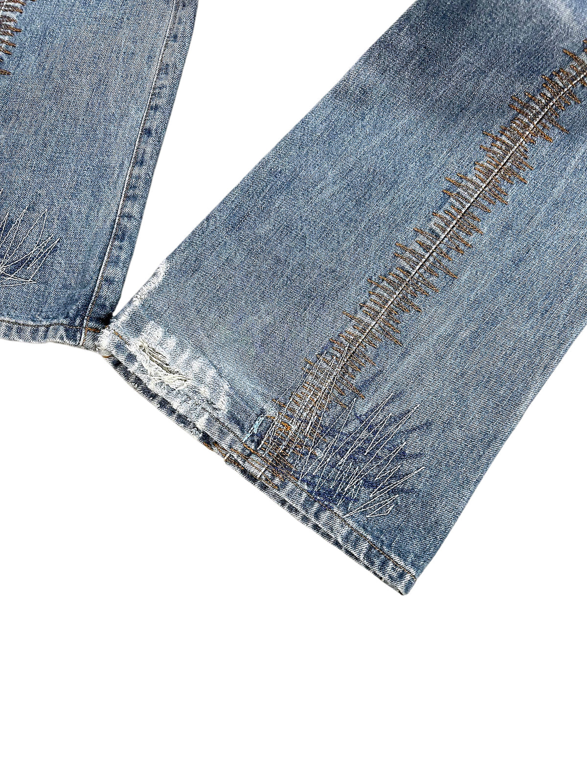 Vintage Hugo Boss Y2K Flared Jeans (M) – Detailaufnahme 6