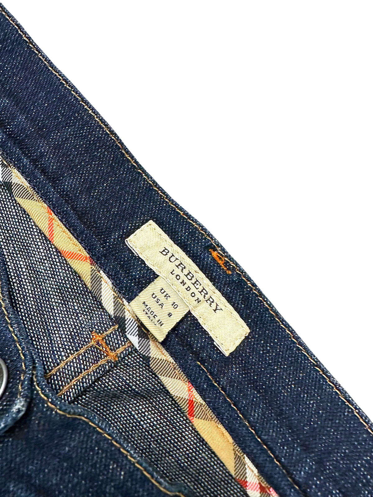 Vintage Burberry Y2K Straight Leg Jeans (S) – Detailaufnahme 2