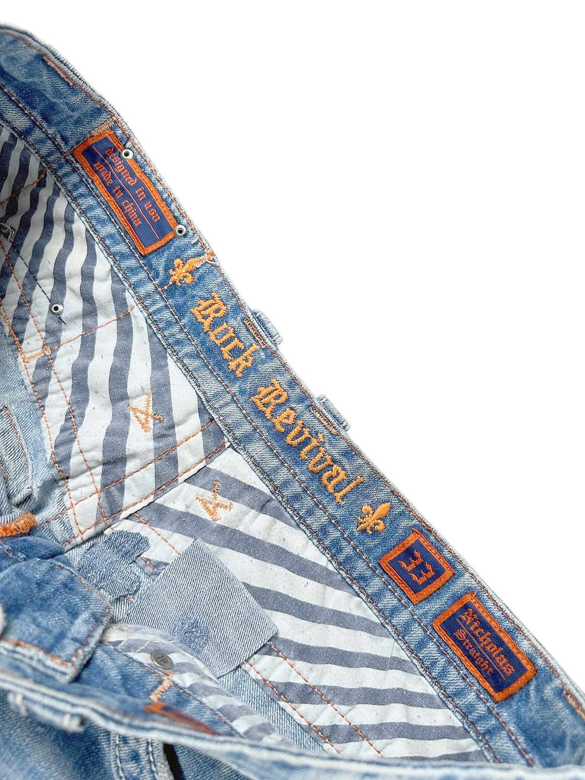 Vintage Rock Revival Y2K Baggy Jeans (M) – Detailaufnahme 3