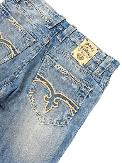 Vintage Rock Revival Y2K Baggy Jeans (M) – Detailaufnahme 7