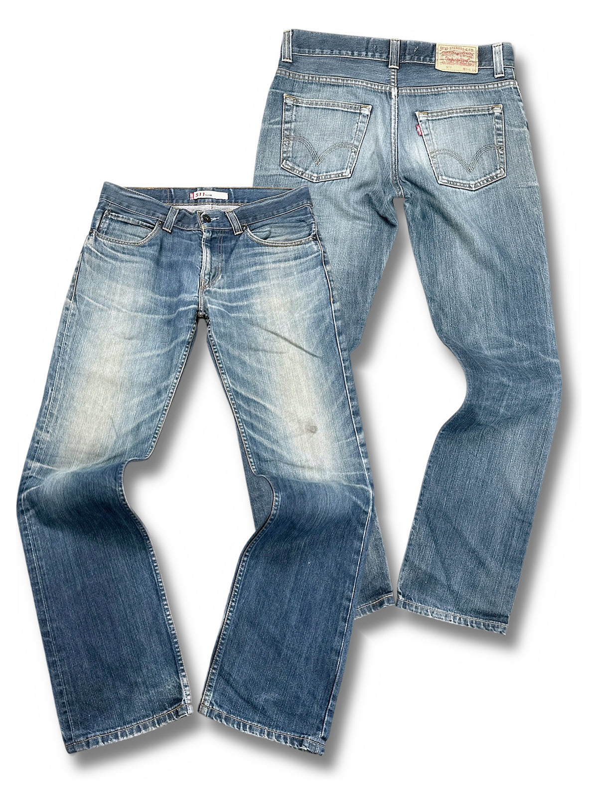 Vintage Levi’s Straight Leg Jeans „511“ (L) – Vorder- und Rückansicht