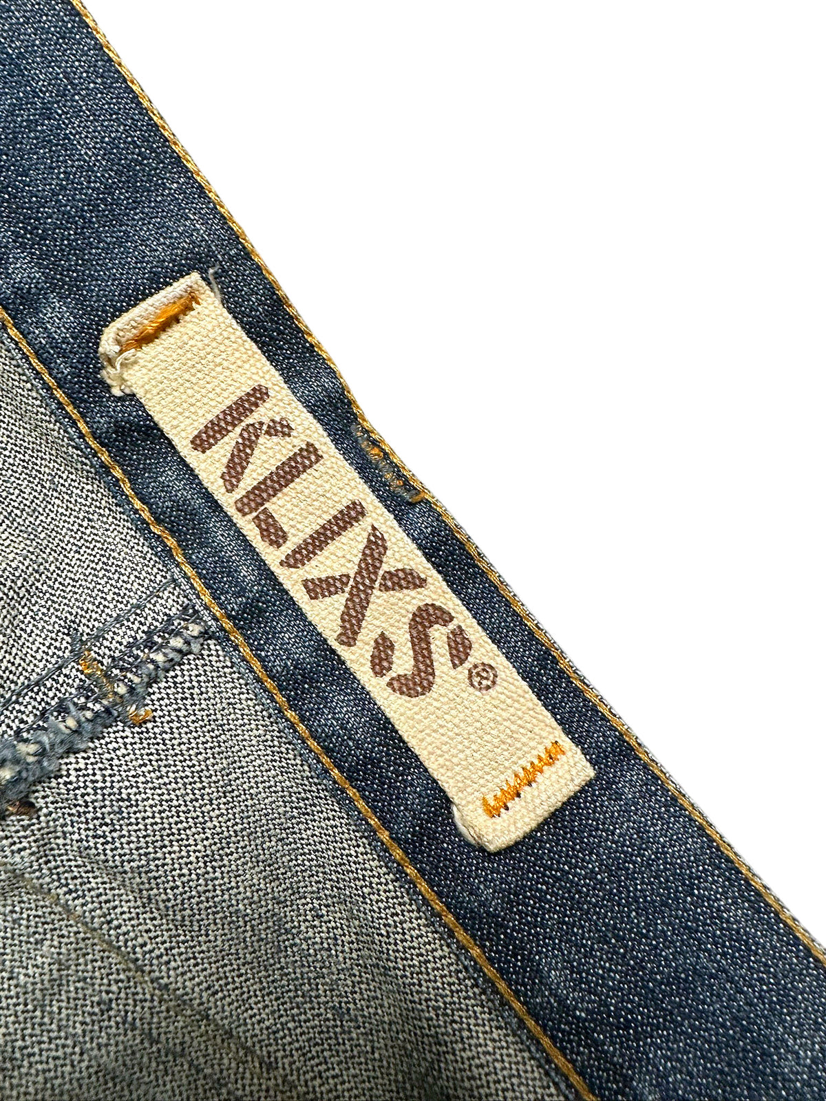 Vintage KLIXS Y2K Straight Leg Jeans „Japan Style“ (M) – Detailaufnahme 2