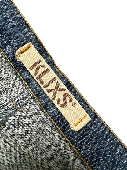 Vintage KLIXS Y2K Straight Leg Jeans „Japan Style“ (M) – Detailaufnahme 2