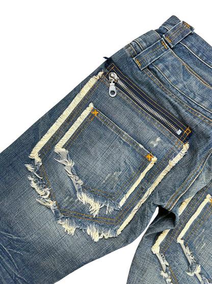 Vintage KLIXS Y2K Straight Leg Jeans „Japan Style“ (M) – Detailaufnahme 4
