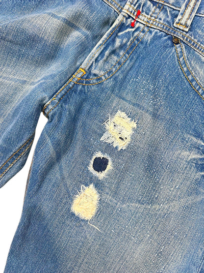Vintage Replay Y2K Flared Jeans (L) – Detailaufnahme 2