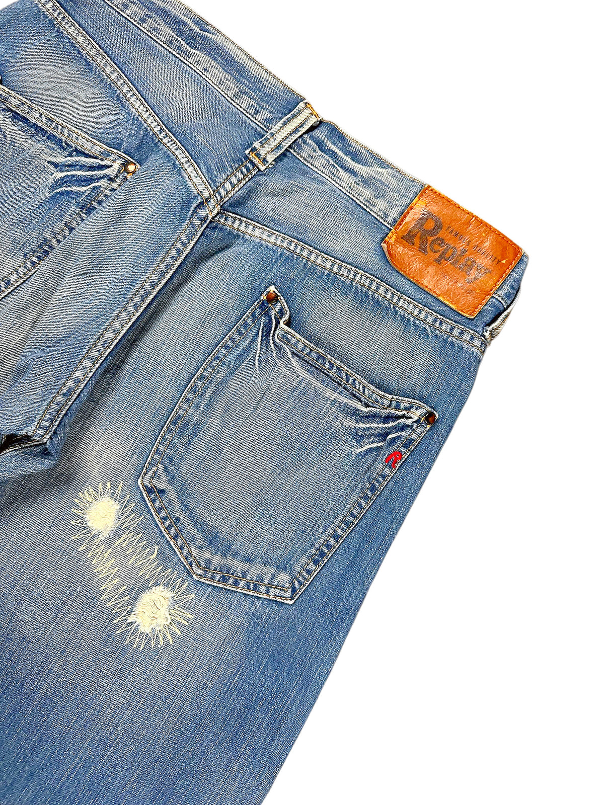 Vintage Replay Y2K Flared Jeans (L) – Detailaufnahme 4