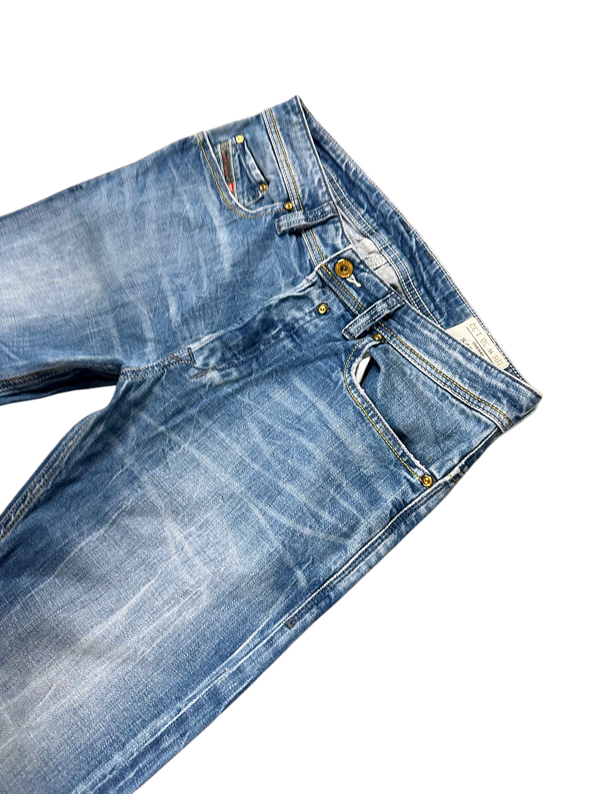 Vintage Diesel Straight Leg Jeans „Safado“ (L) – Detailaufnahme 1