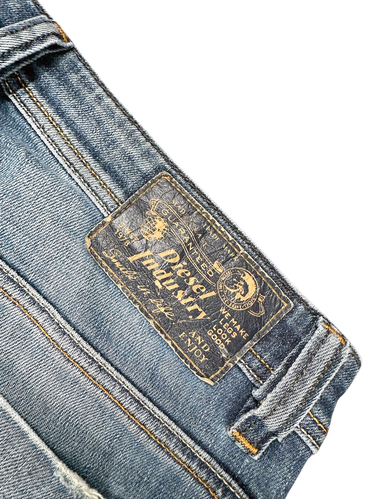 Vintage Diesel Y2K Straight Leg Jeans „Viker“ (S) – Detailaufnahme 5