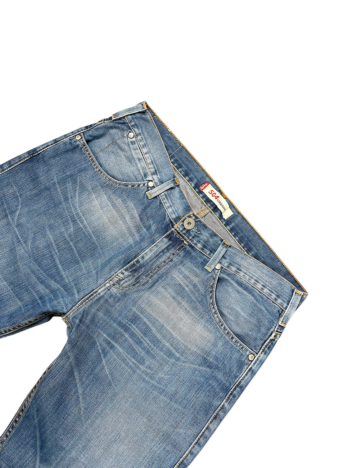 Vintage Levi’s Straight Leg Jeans „504 Straight“ (M) – Detailaufnahme 2