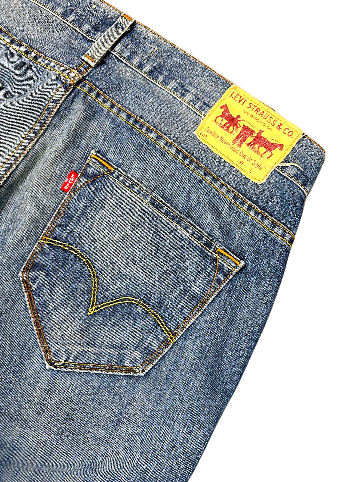 Vintage Levi’s Straight Leg Jeans „504 Straight“ (M) – Detailaufnahme 4