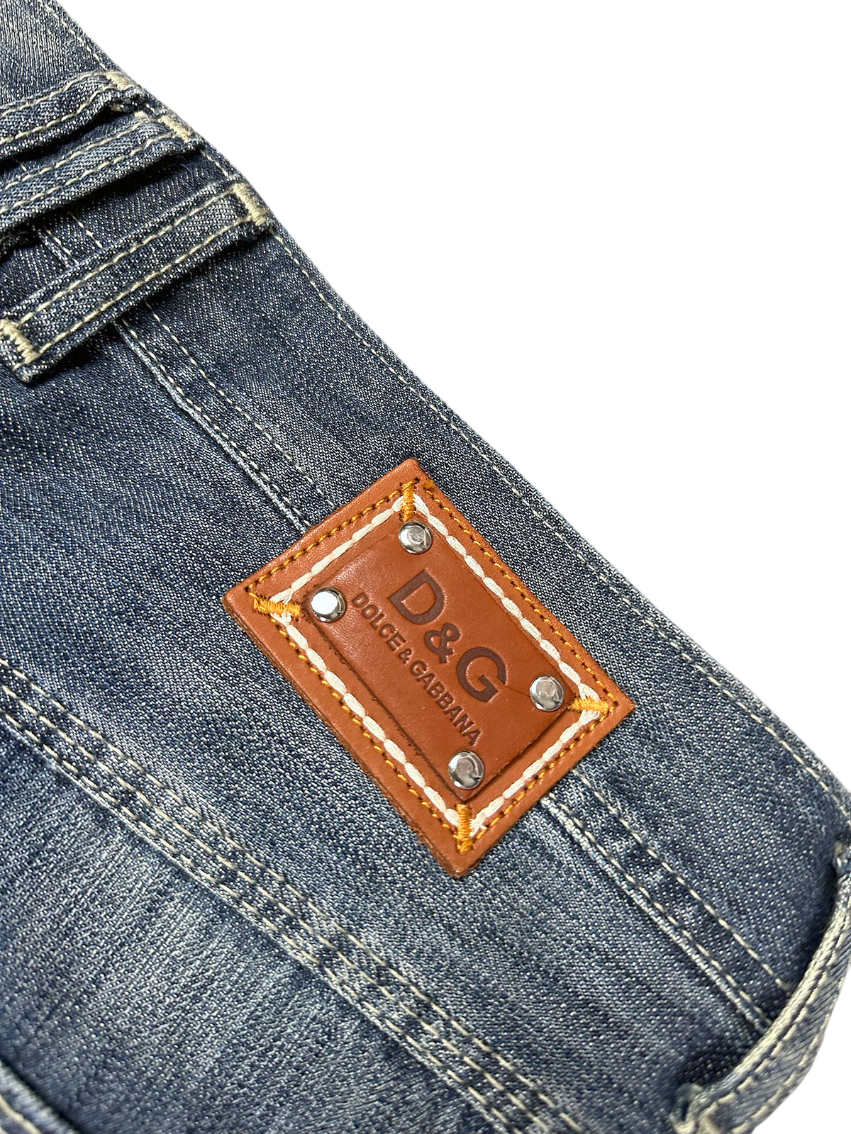 Vintage Dolce & Gabbana Baggy Jeans (XL) – Detailaufnahme 4