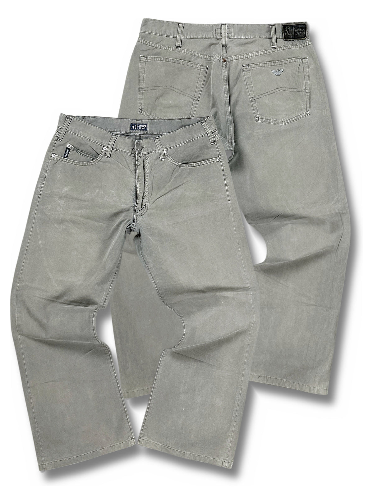 Vintage Armani Flared Jeans (S) – Vorder- und Rückansicht