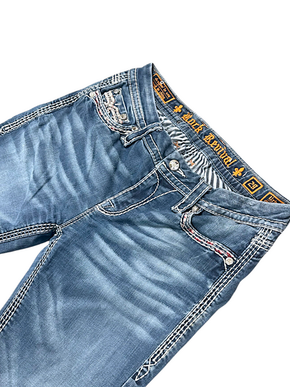 Vintage Rock Revival Mid-Rise Y2K Bootcut / Flared Damenjeans (M)