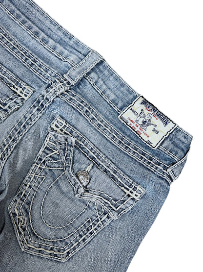 Vintage True Religion Y2K Low Waist Bootcut / Flared Damenjeans (M)