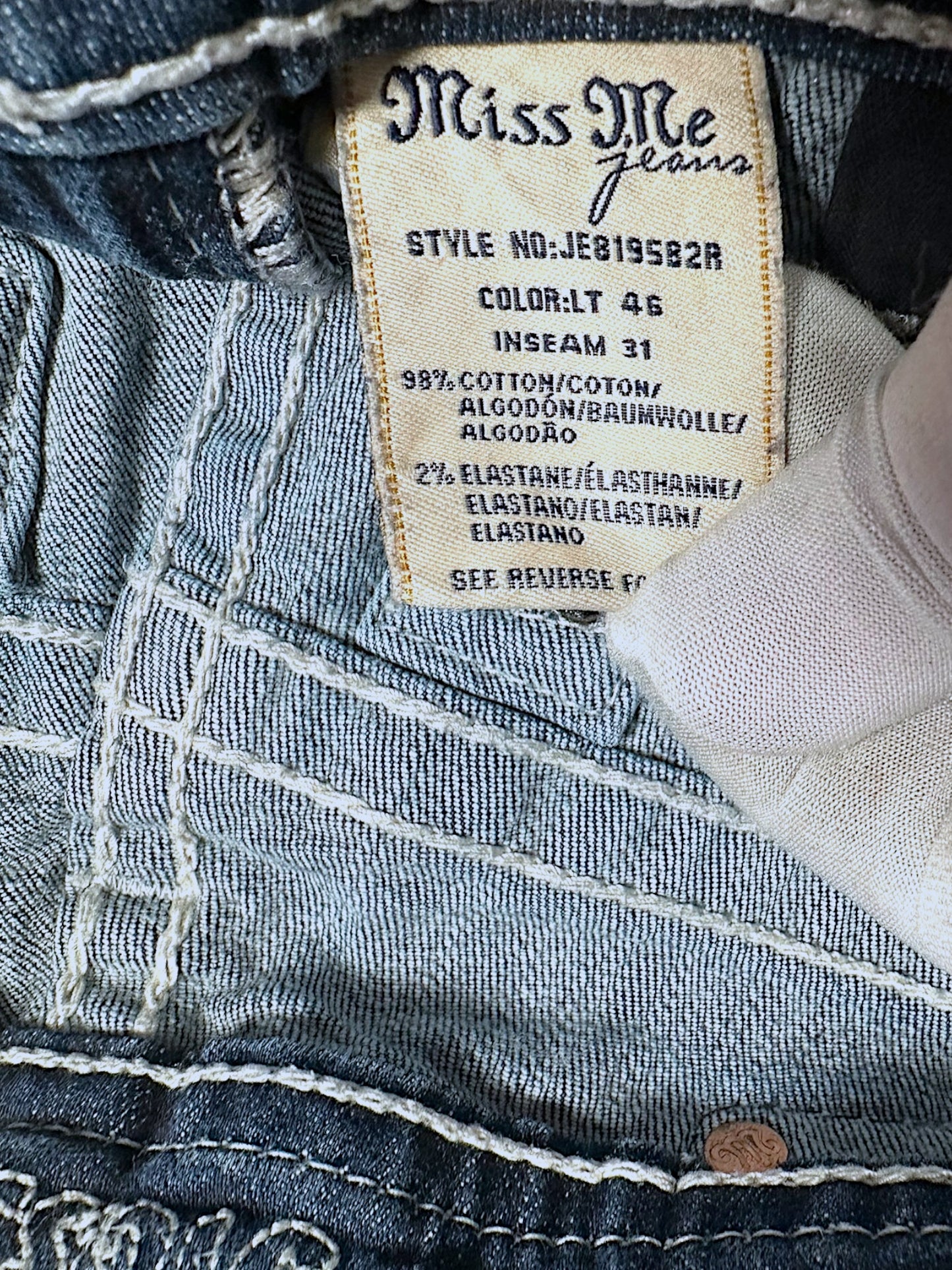 Vintage Miss Me Y2K Low Waist Bootcut / Flared Damenjeans (M)