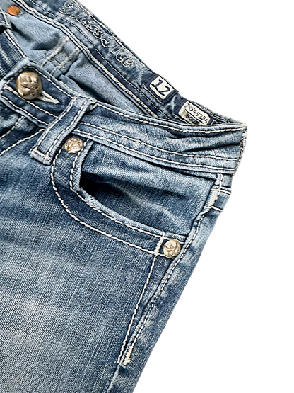Vintage Miss Me Y2K Low Waist Bootcut Damenjeans (XS)