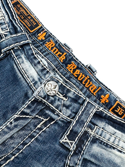 Vintage Rock Revival Y2K Baggy Jeans (L)