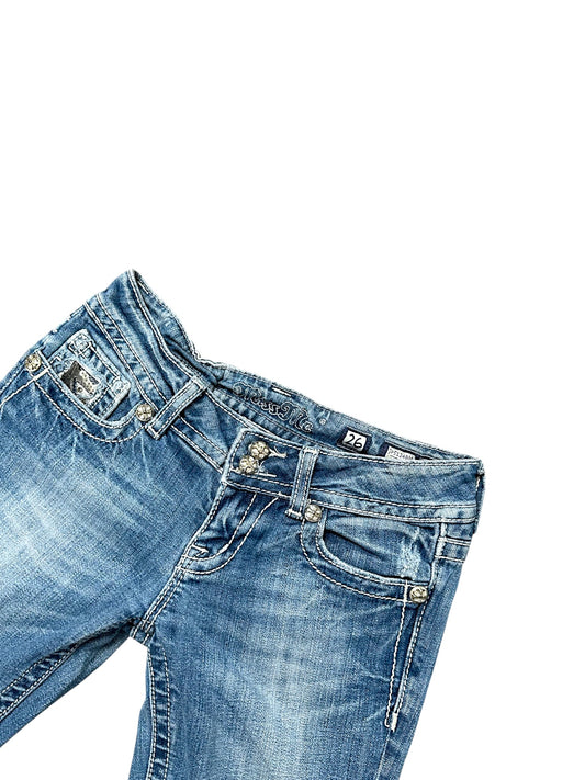 Vintage Miss Me Y2K Low Waist Bootcut / Flared Damenjeans (S)