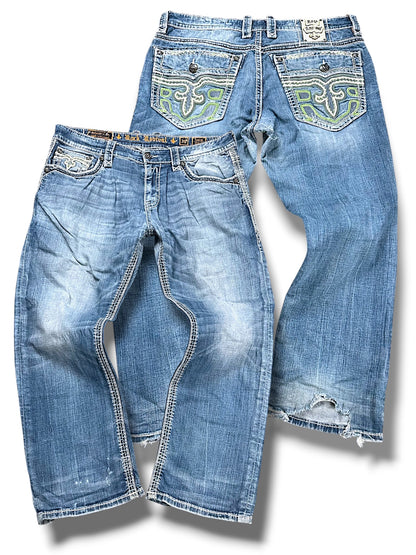 Vintage Rock Revival Y2K Baggy Jeans (L)