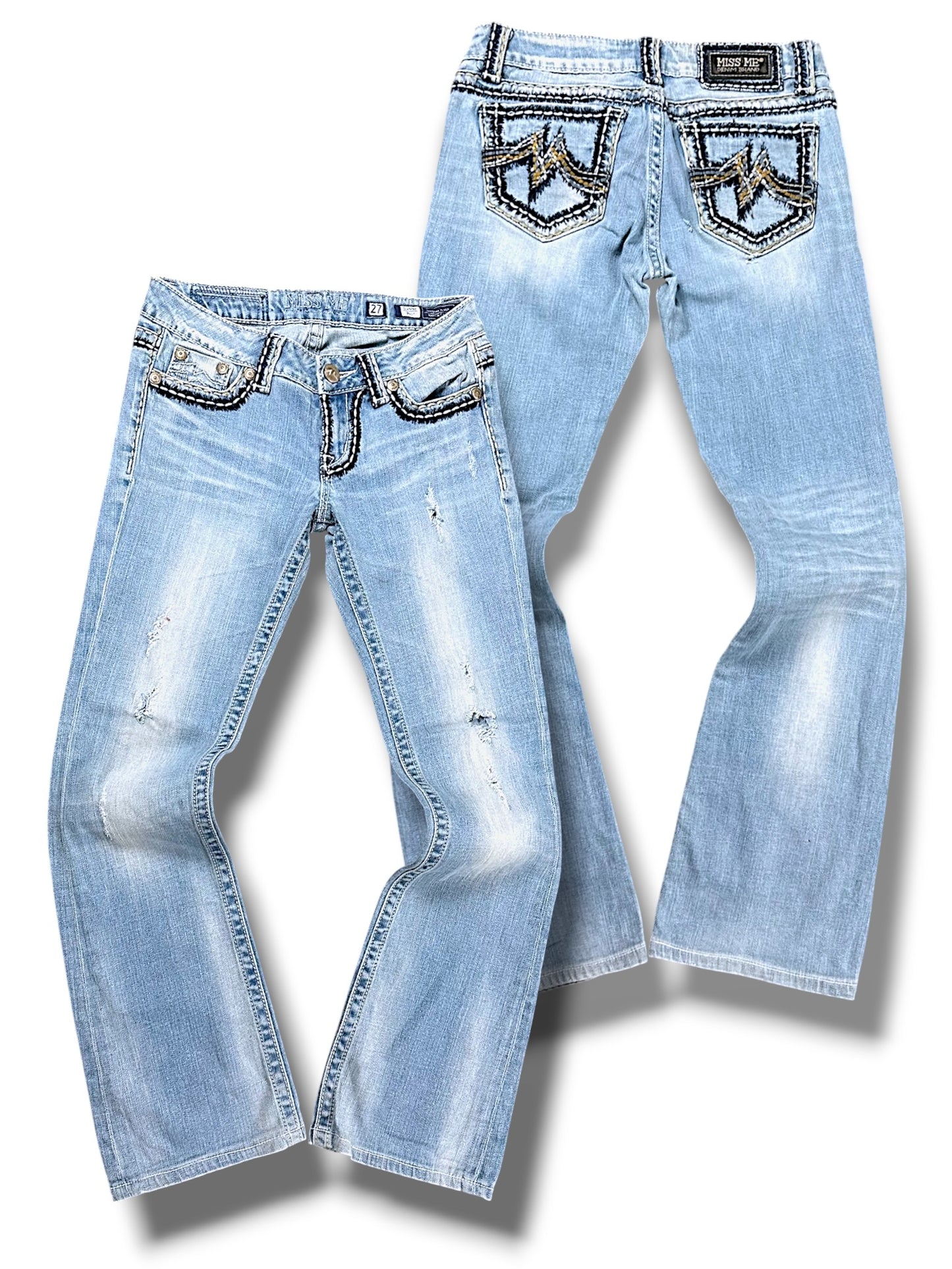 Vintage Miss Me Y2K Low Waist Bootcut / Flared Damenjeans (M)