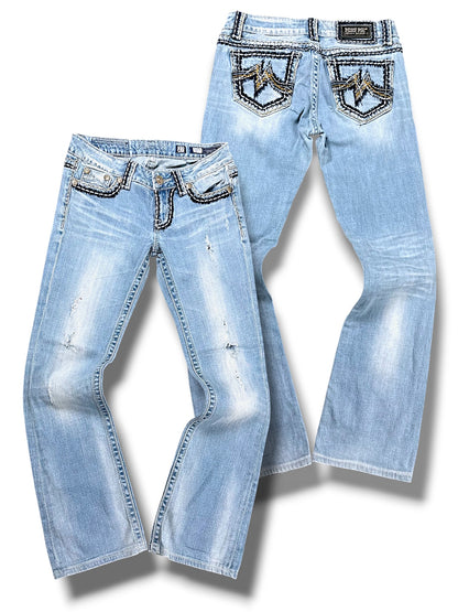 Vintage Miss Me Y2K Low Waist Bootcut / Flared Damenjeans (M)